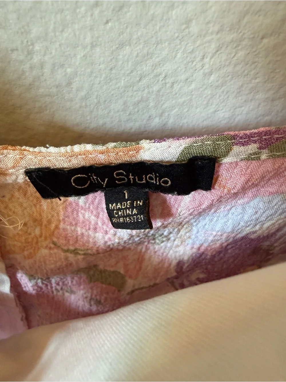 City Studio Pastel Floral Puff Sleeve Mini Dress Size 1